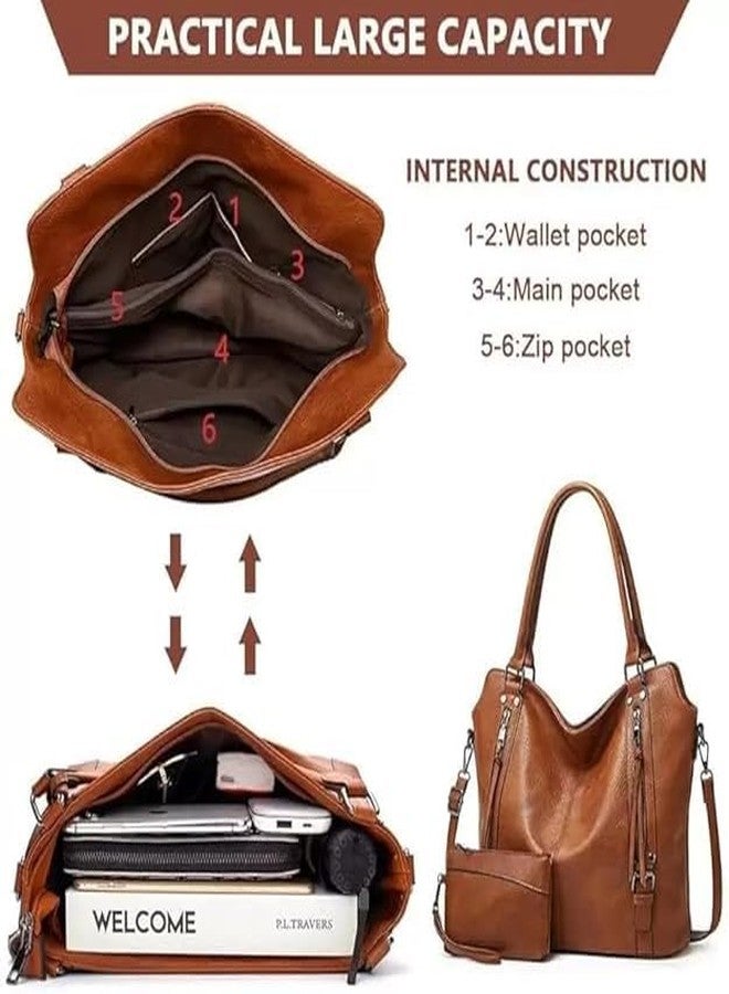 Blikiz® Handbag for Woman or Girl with Detachable Strap & Wallet Purse for Women Handbag with Improve Zipper (Brown) - Image 5
